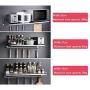 Spice Rack Wall Mount Multi-Function Organizer Single Stainless Steel Herb Jar Container Microwave Oven Shelf Storage For Kitchen Bathrooms Pantry Home Cabinet Organizers (Size : 100x35x12.8cm)