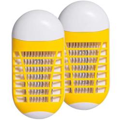 2 Pack Electric Bug Zapper Mosquito Killer with UV LED Night Light, Electronic Insect Fly Trap for Indoor Outdoor