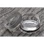 Palm Kloset Clear Round Plastic Tins Storage Containers screw Lids Jars 12 Set
