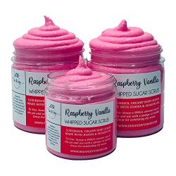 Raspberry Vanilla Whipped Sugar Scrub | Exfoliating Sugar Scrub | Raspberry Scented Scrub