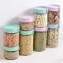 HOMELUNY Set of 4 Glass Storage Jars Airtight Jars Cereal Keeping Fresh Jars Storage Container for Candy, Cookie, Rice, Sugar, Flour, Snacks Keeping Food Dry & Fresh Light purple 600ML

4er Glasbehälter Set - HOMELUNY, luftdichte Behälter, für Müsli, Snac