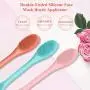 3 Packs Double-Ended Silicone Face Mask Brush Silicone Facial Mud Mask Applicator Brushes Cosmetic Makeup Brush Scoop Soft Silicone Beauty Brush Tools for Cream, Lotion (Light Green, Orange, Pink) 3 Packs Double-Ended Silicone Face Mask Brush Silicone Facial Mud Mask Applicator Brushes Cosmetic Makeup Brush Scoop Soft Silicone Beauty Brush Tools for Cream, Lotion (Light Green, Orange, Pink)