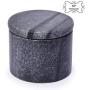 NikkisPride Unique Salt and Pepper Cellar Box White Marble Covered with Marble lid, Multipurpose Box, Spice, Jeweler box (Black)