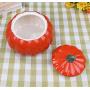 FUYU Pumpkin Ceramic Seal Cans Food Storage Jar Snack Cans with Lid