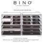 BINO 2 Drawer Acrylic Jewelry and Makeup Organizer, Clear Cosmetic Organizer Vanity Storage Display Box Make Up Organizers and Storage Makeup Stand