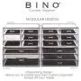 BINO 2 Ablagefächer Acryl Schmuck- und Make-up-Organizer, Klare Kosmetik-Organizer Schminkschrank Aufbewahrungsdisplay Box Make-up Organizer und Aufbewahrung Schminkstand