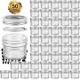 VERONES Mason Jars Canning Jars, 4 OZ Jelly Jars With Regular Lids and Bands, Ideal for Jam, Honey, Wedding Favors, Shower Favors, Baby Foods, DIY Magnetic Spice Jars, 50 PACK