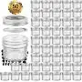 VERONES Mason Jars Canning Jars, 4 OZ Jelly Jars With Regular Lids and Bands, Ideal for Jam, Honey, Wedding Favors, Shower Favors, Baby Foods, DIY Magnetic Spice Jars, 50 PACK