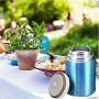 Food Thermos,Flantor Food Jar 33oz Vacuum Insulated Stainless Lunch Thermos with Luch Bag,BPA Free Lunch Box with Handle Lid,Leak Proof Double Wall Vacuum Insulated Soup Container (Blue))