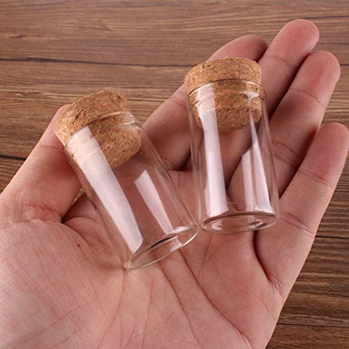 | Storage Bottles & Jars | 50pcs 10ml size 2440mm Small Test Tube with Cork Stopper Spice Bottles Container Jars Vials DIY Craft | by HUDITOOLS | 1 PCs