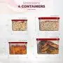 Sealco Food Storage Containers with Lids ? Reusable Plastic Containers ? BPA-Free, Stackable, Microwave, Dishwasher, & Freezer Safe 4 Piece Set Sealco Food Storage Containers with Lids ? Reusable Plastic Containers ? BPA-Free, Stackable, Microwave, Dishwasher, & Freezer Safe 4 Piece Set