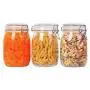 ComSaf Airtight Glass Canister Set of 3 with Lids 34oz Food Storage Jar Round - Storage Container with Clear Preserving Seal Wire Clip Fastening for Kitchen Canning Cereal,Pasta,Sugar,Beans,Spice ComSaf Airtight Glass Canister Set of 3 with Lids 34oz Food Storage Jar Round - Storage Container with Clear Preserving Seal Wire Clip Fastening for Kitchen Canning Cereal,Pasta,Sugar,Beans,Spice