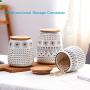 Food Storage Containers with Lids Airtight Bpa Free Large, Ceramic Pottery Cereal Containers Canister Cookie Jar for Kitchen Pantry Organization Candy Bulk, 1L/1.5L (Size : 1L)