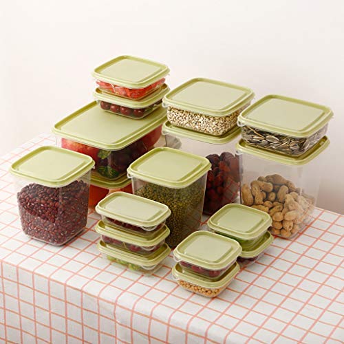 Aviat 1 Set of 17 New Multifunction Kitchen Refrigerator Article Storage Box Crisper Sealing Food Plastic Container Tank Storage Jar