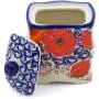 Polish Pottery 4?-inch Jar with Lid (Poppy Passion Theme) Signature UNIKAT + Certificate of Authenticity Polish Pottery 4?-inch Jar with Lid (Poppy Passion Theme) Signature UNIKAT + Certificate of Authenticity