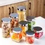 Glass Bottle Seal Storage Jar Food Grains Storage Tea Milk Powder Coffee Seal Storage Cans DELICATEWNN (Capacity : 800ML1)