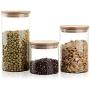 storage jar Grain container Food container Storage Box，Glass sealed storage tank, whole grains, tea, coffee beans, storage tank, 10cm × 15cm