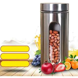 Kitchen supplies glass sealed storage tank stainless steel with lid tea cans seasoning jar food storage bottle ZP3071715,600ML