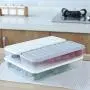 Kühlschrank-Lebensmittel-Erhaltungsboxen Kunststoff-Eiswürfelbehälter Organisationsregal Küchen-Aufbewahrungsboxen (S, Grau)