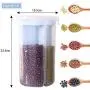 Bouteilles Pots Rangement Cuisine Graines Riz Farine Récipient Nouilles Boîte Joint Vert