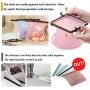 Reusable Silicone Food Storage Bags - Foldable Leak Proof Liquid Food Organizer Bag with Zip Seal for Preservation & Cooking Baggies (1 L) (Pink)