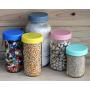 MJL Leak Proof Plastic Storage Lids With Silicone Liners For Mason Jars (5 Pack, Wide Mouth)