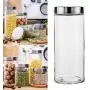 Glasbehälter mit Dichtung aus Metall von UPKOCH – Klare Glasbehälter für Lebensmittel, Tee, Kaffee, Gewürze, Zucker, Salz