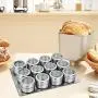 DUDDP Storage Spice lar set Stainless Steel Spice Jars Storage Containers Set Spice Seasoning Boxes 12 - Piece Set Magnetic Portable Spice Tins Set,for barbecue/restaurant/kitchen, etc,Kitchen supplie