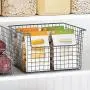 Panier de Rangement Métallique Cuisine mDesign – Design à Grilles Rustiques avec Face Ouverte pour Placards, Tiroirs, Étagères – Convient aux Pommes de Terre, Oignons, Fruits – 12 Pouces de Largeur, 2 Pièces – Gris Anthracite Panier de Rangement Métallique Cuisine mDesign – Design à Grilles Rustiques avec Face Ouverte pour Placards, Tiroirs, Étagères – Convient aux Pommes de Terre, Oignons, Fruits – 12 Pouces de Largeur, 2 Pièces – Gris Anthracite