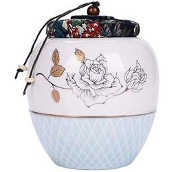 Ceramic Tea Storage Container Kitchen Storage Canister Jar for Candy Coffee - 11 x 14 cm/4.3 x 5.5 inches - 36