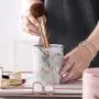 Nordic Style Marble Storage Tank Ceramic Jar Cosmetic Brush Pen Holder Knife Fork Storage Holder Home Office Kitchen Organizer,2 Nordic Style Marble Storage Tank Ceramic Jar Cosmetic Brush Pen Holder Knife Fork Storage Holder Home Office Kitchen Organizer,2