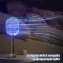 GLOUE 2 in 1 Bug Zapper, Electric Fly Swatter Mosquitoes Killing without Waving Hands, Fly Zapper Indoor Mosquito Swatter Suitable for Home and Outdoor, 3000 Volts & USB Charger