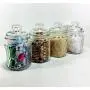 Backwoods Lighting LLC Candy Jar 8oz mit Dichtungsvorsatz Vintage-Stil Sammlerbehälter Set von 4