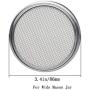 6 Pack Stainless Steel Sprouting Lids Curved Mesh Jar Sprouting Lid Kit For Wide Mouth Mason Jars Canning Jars For Ma