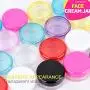 Sample Container, HNYYZL 5 Gram Empty Plastic Cosmetic Pot Jars for Eye Shadow Nails Powder Jewelry Cosmetic Lip Balm Lip Gloss Cream Lotion(10 colors, 100 Pcs)