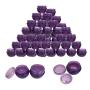 Beauticom 36 Pieces 10G/10ML Purple Frosted Container Jars with Inner Liner for Makeup, Creams, Cosmetic Beauty Product Samples - BPA Free