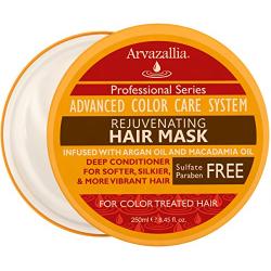 Rejuvenating Hair Mask and Deep Conditioner For Color Treated Hair with Argan Oil and Macadamia Oil By Arvazallia - Sulfate Free & Paraben Free