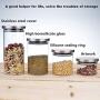 Borosilicate Glass Jars With Stainless Steel Lid Home Storage Bottles Container Kitchen Spice Sealed Bulk Candy Jar,350Mlb167