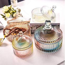 Retro Square Sugar Jar Amber Glass Food Storage Bottle Candy Box With Lip Gift Jewelry Box Home Kitchen Party Decorations,B 13X10Cm
