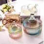Retro Square Sugar Jar Amber Glass Food Storage Bottle Candy Box With Lip Gift Jewelry Box Home Kitchen Party Decorations,B 13X10Cm