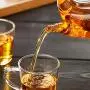 MAI&BAO Teekanne 550ml Glas Teekanne mit Infuser, Deckel, Edelstahlfilter, Hitzebeständig, Große Klare Wasserbehälter, Grün, Jasmin, Blumen, Schwarzer Tee, Kaffee, Milch, Wohnzimmer