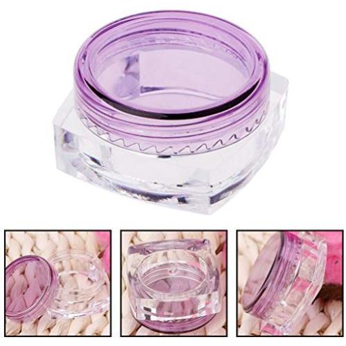 Milue 10Pcs Small Transparent Cream Bottle 5g Cosmetic Box Makeup Jar Eyeshadow Case