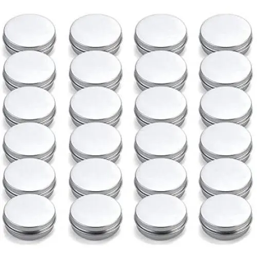 24 PCS 100ML 3.4oz Empty Metal Aluminum Tins Slip Slide Containers Jar Cans Box Bottle With Tight Screwtop For Cosmetic Make Up Sample Storage Lip Balm Eye Shadow Salves Powder Cream DIY Hand-made 24 PCS 100ML 3.4oz Empty Metal Aluminum Tins Slip Slide Containers Jar Cans Box Bottle With Tight Screwtop For Cosmetic Make Up Sample Storage Lip Balm Eye Shadow Salves Powder Cream DIY Hand-made