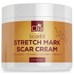 Clia Stretch Mark Cream 4oz - Helps Remove and Prevent New And Old Stretch Marks and Scars, best Formula For Pregnant And Nursing Moms