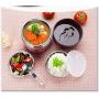 Food Flask, Student Stainless Steel Insulated Food Container Vacuum Thermal Soup Jar, with Spoon, Storage Bag, Lunch Box for School Travel Camping and Hiking