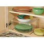 InterDesign Linus Pantry Shelving Unit, Kitchen Shelf Ideal for Ingredients, Jars and Utensils, Plastic, Clear, 30.5 x 25.5 x 15.2 cm