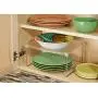 InterDesign Linus Pantry Shelving Unit, Kitchen Shelf Ideal for Ingredients, Jars and Utensils, Plastic, Clear, 30.5 x 25.5 x 15.2 cm