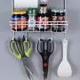 Étagère Multifonction Métal pour Mur Réfrigérateur, Organisateur de Rangement de Cuisine, Support de Crochet pour Bouteilles de Condiment. Étagère Multifonction Métal pour Mur Réfrigérateur, Organisateur de Rangement de Cuisine, Support de Crochet pour Bouteilles de Condiment.
