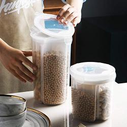 CerisiaAnn Storage Jar, Airtight Food Storage Container, Sealed Anti-Moisture Sorting Grids Beans Case for Home Kitchen