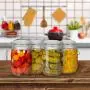 Bouteilles en verre à large goulot, ensemble de bocaux étanches HTgroce avec couvercle, verre transparent imperméable, rangement de bocaux en verre pour aliments (set de 4, 26,4oz) Bouteilles en verre à large goulot, ensemble de bocaux étanches HTgroce avec couvercle, verre transparent imperméable, rangement de bocaux en verre pour aliments (set de 4, 26,4oz)